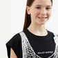 Gulliver Black Knit Tank Top with Destroy Effect for Girl Junior-Ballet