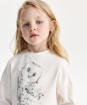Gulliver Long sleeve t-shirt Milky color for Girls Mini - Polar Owl