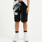 Gulliver Black Cotton Fleece Shorts for Boy Junior-Matrix