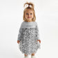 Gulliver Dress Gray for Girls Baby-Snow Leopard