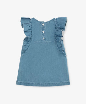Gulliver Light Blue Short Sleeve Dress for Girls - Baby