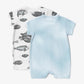 Gulliver Set of 2 boys' overalls made of mercerized knit fabric, multicolor.