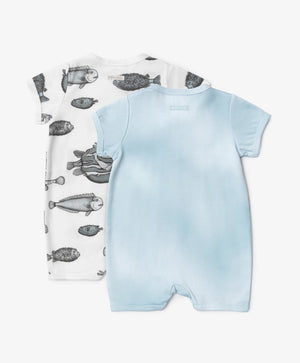 Gulliver Set of 2 boys' overalls made of mercerized knit fabric, multicolor.