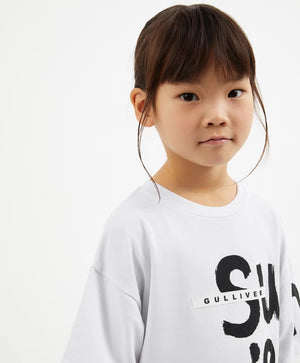 Gulliver Short Sleeve Dress White for Girl Mini-Ecuador