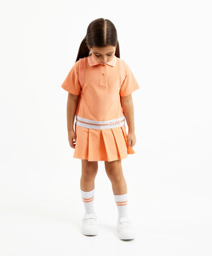 Gulliver Coral Polo Short-Sleeve Knit Dress for Girl Mini-Court