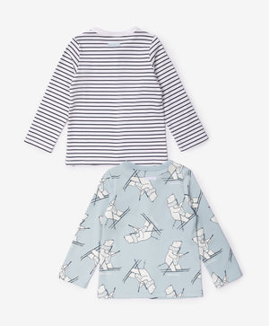 Gulliver Newborn t-shirt, set of 2 psc Multicolored for Boys-North Pole