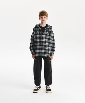 Gulliver Shirt long sleeve Black and white for Boys Junior-Printer