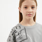 Gulliver Gray Oversized Mercerized Interlock T-Shirt Girl Junior-Arboretum