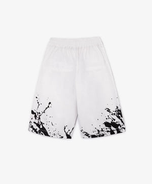 Gulliver White Poplin Shorts with Black Trim for Boys