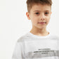 Gulliver White Striped Short Sleeve T-shirt for Boy Mini-Expedition