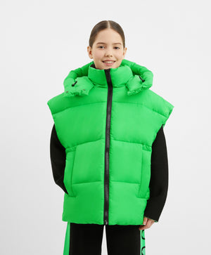 Gulliver Green Quilted Vest with Synthetic Insulation for Girls