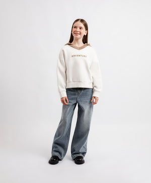 Gulliver Hoodie Milky color for Girls Junior-Show Jumping