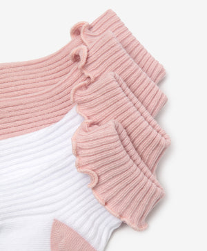 Gulliver Pink White Socks Girl Baby-Pointe Shoes
