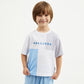 Gulliver White Short Sleeve T-Shirt with Print for Boy Mini-Pixels