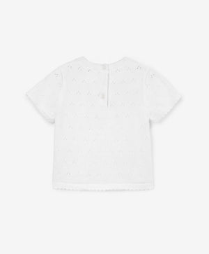 Gulliver Short Sleeve T-shirt White for Girl Baby-Pointe Shoes