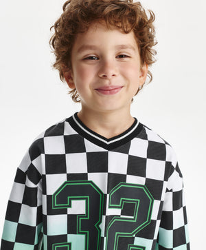 Gulliver Long sleeve t-shirt Black and white for Boys Mini - Drafting