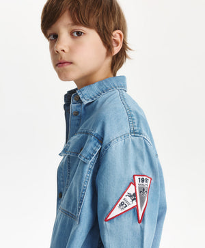 Gulliver Denim shirt Light blue for Boys Junior-College