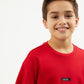 Gulliver Red Short Sleeve T-shirt for Boy Party-Art Object