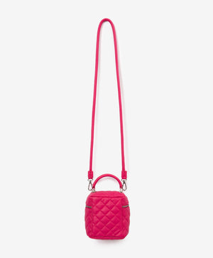 Gulliver Quilted Barrel Bag in Faux Leather Pink for Girl Mini-Smoothie