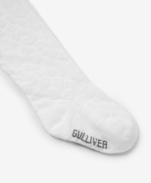 Gulliver Tights White for Girls Baby- Snow Leopard