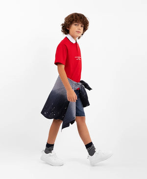 Gulliver Red Pique Polo Shirt for Boy Junior-Transit