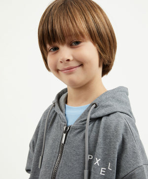 Gulliver Gray Zip Up Hoodies for Boy Mini-Pixels