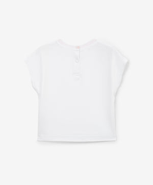 Gulliver White Short Sleeve T-shirt for Girl Baby-Pointe Shoes
