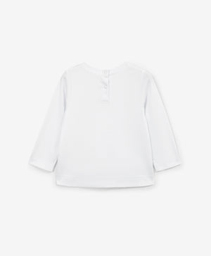 Gulliver White Long Sleeve T-shirts for Girl Baby-Pointe Shoes