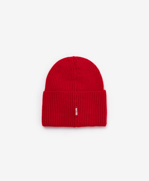 Gulliver Red Knitted Beanie Hat for Girls