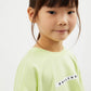 Gulliver Oversized Asymmetrical Lime Green Short Sleeve T-Shirt for Girl Mini-Ecuador