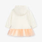Gulliver White long-sleeve children's dress made of fleece fabric