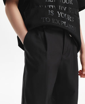 Gulliver Boys Black Straight-Fit Trousers with Elastic Waist -Rose Quartz