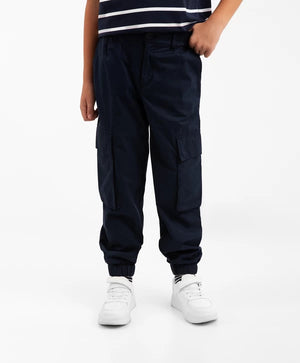 Gulliver Blue Poplin Cargo Jogger Pants for Boy Junior-Transit