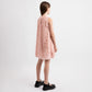 Gulliver Girls Sleeveless Pink Dress with Textured Feather Fabric-Rose Quartz