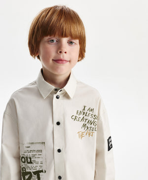 Gulliver Long sleeve shirt Light gray for Boys Mini - Layout