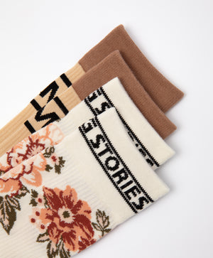Gulliver Beige Socks, set of 2 pairs for Girls