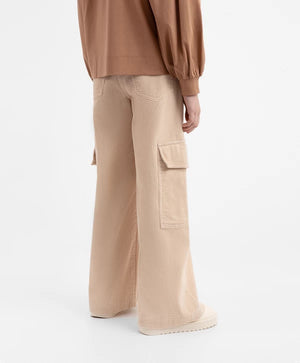 Gulliver Beige Corduroy Cargo Pants for Girls