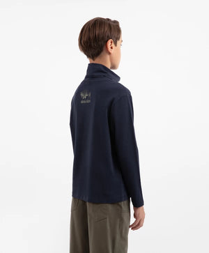 Gulliver Navy Blue Cotton Turtleneck for Boys