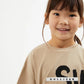 Gulliver Oversized Short-Sleeve Beige T-Shirt Girl Mini-Ecuador