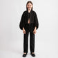 Gulliver Girls Cropped Black Lurex Windbreaker Jacket Base - Rose Quartz