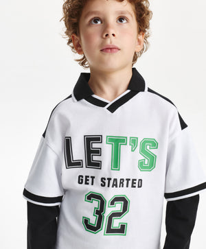 Gulliver Polo t-shirt White for Boys Mini - Drafting
