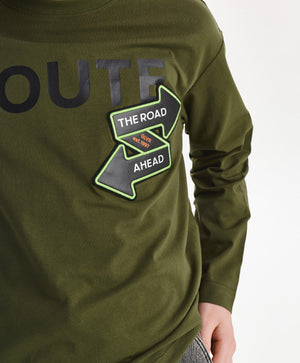 Gulliver Long sleeve t-shirt Khaki for Boys Junior-Viaduct