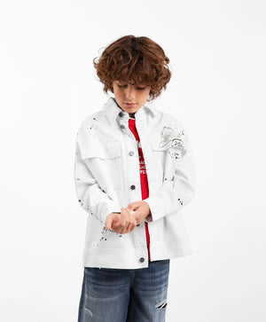 Gulliver White Denim Jacket for Boy Junior-Transit