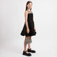 Gulliver Girls Fitted Black Dress with Textured and Mesh - Rose Quartz