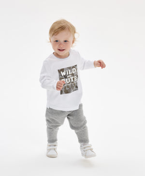 Gulliver Long sleeve t-shirt White for Boys Baby -Snow Leopard