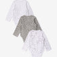Gulliver Newborn bodysuit, set of 3 pcs Gray Unisex-Snow Leopard
