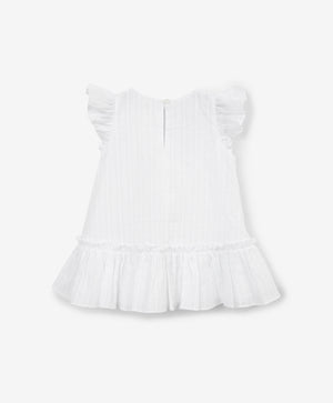 Gulliver White Dress for Girl Baby-Buttercups