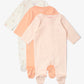 Gulliver Set of 3 footed sleepsuits for girls, multicolor