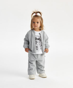 Gulliver Sweatshirt Gray for Girls Baby-Snow Leopard