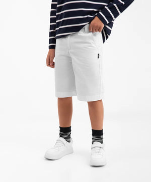 Gulliver White Poplin Shorts for Boy Junior-Transit